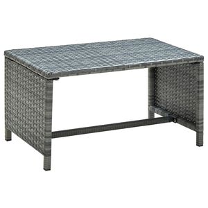 vidaXL Coffee Table Anthracite 70x40x38 cm Poly Rattan