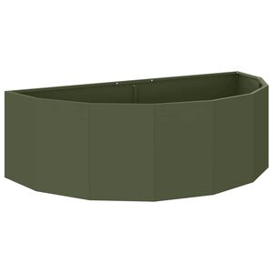 vidaXL Planter Olive Green 120 x 60 x 35 cm Steel