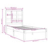 vidaXL Bed Frame without Mattress White 75x190 cm Small Single Solid Wood