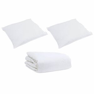 vidaXL Duvet Set with Pillow 3 pcs White Down Feather