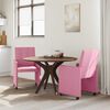 vidaXL Dining Chairs with Wheels 2 pcs Pink 58 x 65 x 94 cm Fabric