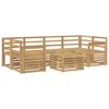 vidaXL Outdoor Sofa Set 7 pcs White Solid Acacia Wood