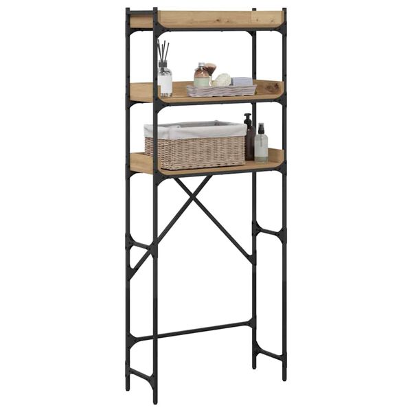 vidaXL Washing Machine Shelf with Shelf Artisan Oak 67 x 25 x 163 cm