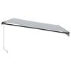 vidaXL Manual Retractable Awning with LEDs Anthracite&White 450x350 cm