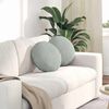 vidaXL Seat Cushions 2 pcs Light Grey Ø 40 x 13 cm Velvet