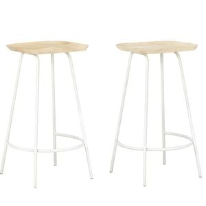 vidaXL Bar Stools 2 pcs Solid Mango Wood
