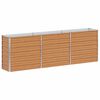 vidaXL Garden Raised Bed 240x40x77 cm Galvanized Steel Silver