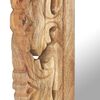 vidaXL Hand Carved Mirror Brown 50x50 cm Solid Mango Wood