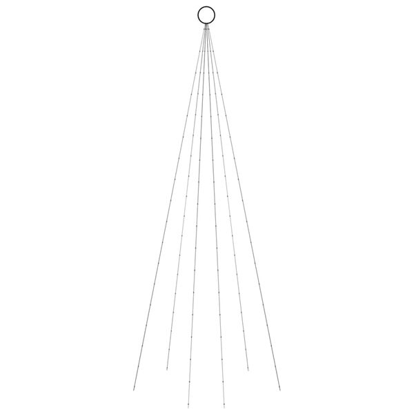 vidaXL Christmas Tree on Flagpole Cold white 108 LEDs 180 cm