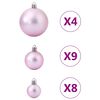 vidaXL Christmas Baubles 98 pcs Pink &Oslash;3/4/6 cm
