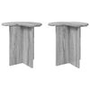 vidaXL Side Table 2 pcs Grey Sonoma &Oslash; 39 x 38 cm Engineered Wood