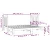 vidaXL Pull-out Day Bed without Mattress White 2x(90x190) cm