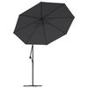 vidaXL Replacement Fabric for Cantilever Umbrella Black 350 cm