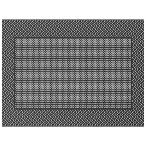 vidaXL Outdoor Rug Chevron ARAKIL Black and Grey 400 X 300 cm