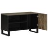 vidaXL TV Cabinet Black 80x33x46 cm Solid Wood Mango