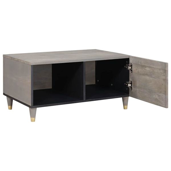 vidaXL Coffee Table Grey 80 x 50 x 40 cm Solid Mango Wood