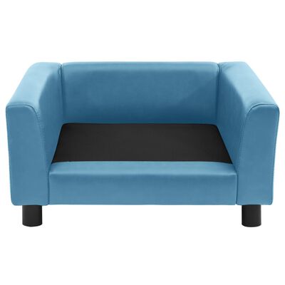 vidaXL Dog Sofa Foam Cushion Turquoise 60x43x30 cm Plush&Faux Leather