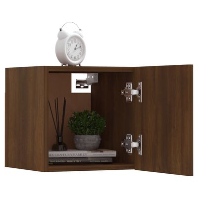 vidaXL Wall-mounted TV Cabinets 8 pcs Brown Oak 30.5x30x30 cm
