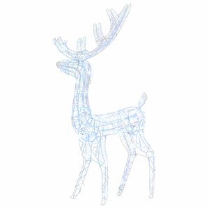 vidaXL Acrylic Reindeer Christmas Decoration 140 LEDs 128 cm Cold White