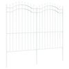 vidaXL Garden Fence White 215 cm Powder-coated steel