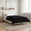 vidaXL Full Year Duvet Black 140 x 220 cm Microfiber and Teddy fleece