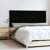 vidaXL Wall Headboard Black 147x3x60 cm Solid Wood Pine