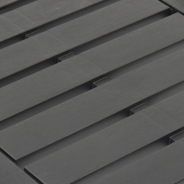 vidaXL Garden Table Anthracite 78x55x38 cm Plastic