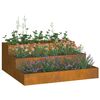 vidaXL Garden Planter Rusty 90 x 90 x 35 cm Weathering Steel
