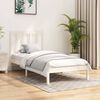 vidaXL Bed Frame without Mattress White Solid Wood Pine 100x200 cm