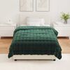 vidaXL Faux Rabbit Fur Blanket Dark Green 130 x 150 cm Polyester