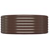 vidaXL Garden Raised Bed Galvanised Steel 396x100x36 cm Brown