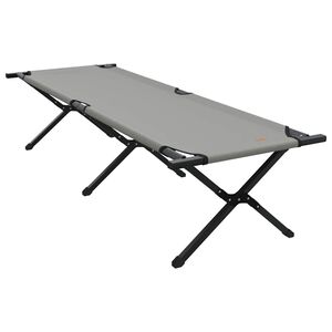 vidaXL Folding Camping Bed Folding Manual Grey Oxford fabric