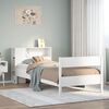 vidaXL Bookcase Bed without Mattress White 75x190 cm Small Single Solid Wood Pine