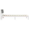 vidaXL Bed frame White and light grey 120 x 190 cm Solid pine wood