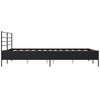 vidaXL Bed Frame without Mattress Black 150x200 cm King Size