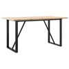 vidaXL Dining Table O-Frame 140x80x75.5 cm Solid Wood Pine and Steel