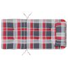 vidaXL Chair Cushions 2 pcs Red Check 58 x 77 x 4.5 cm Oxford Fabric