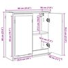 vidaXL Bathroom Mirror Cabinet High Gloss White 60 x 20 x 60 cm
