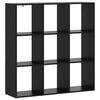 vidaXL Book Cabinet 102 x 29 x 103.5 cm Engineered Wood Black Oak