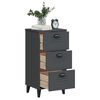 vidaXL Bedside Cabinet VIKEN Anthracite Grey Engineered Wood