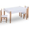 vidaXL Kids Table And Chair Set | Black and White | MDF and pinewood | One Size