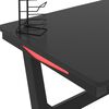 vidaXL Gaming Desk LED with Z Shape Black 110x60x75 cm