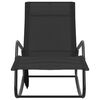 vidaXL Sun Lounger Steel and Textilene Black