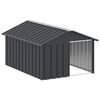 vidaXL Dog House Anthracite 116,5x153x81,5 cm Galvanised Steel