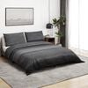vidaXL Duvet Cover Set Dark Grey 155x220 cm Cotton