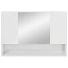 vidaXL Mirror Cabinet High Gloss White 80 x 17 x 55 cm Engineered Wood