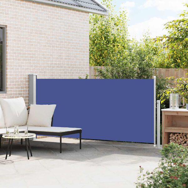 vidaXL Retractable Side Awning 140 x 300 cm Blue