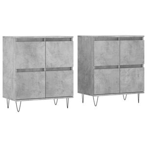 vidaXL Sideboards 2 pcs Concrete Grey Engineered Wood