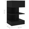 vidaXL Bedside Cabinet Black 40x35x65 cm Engineered Wood