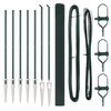 vidaXL Welded Wire Fence with Spikes 10 x 1.6 m PVC-coated Steel Green